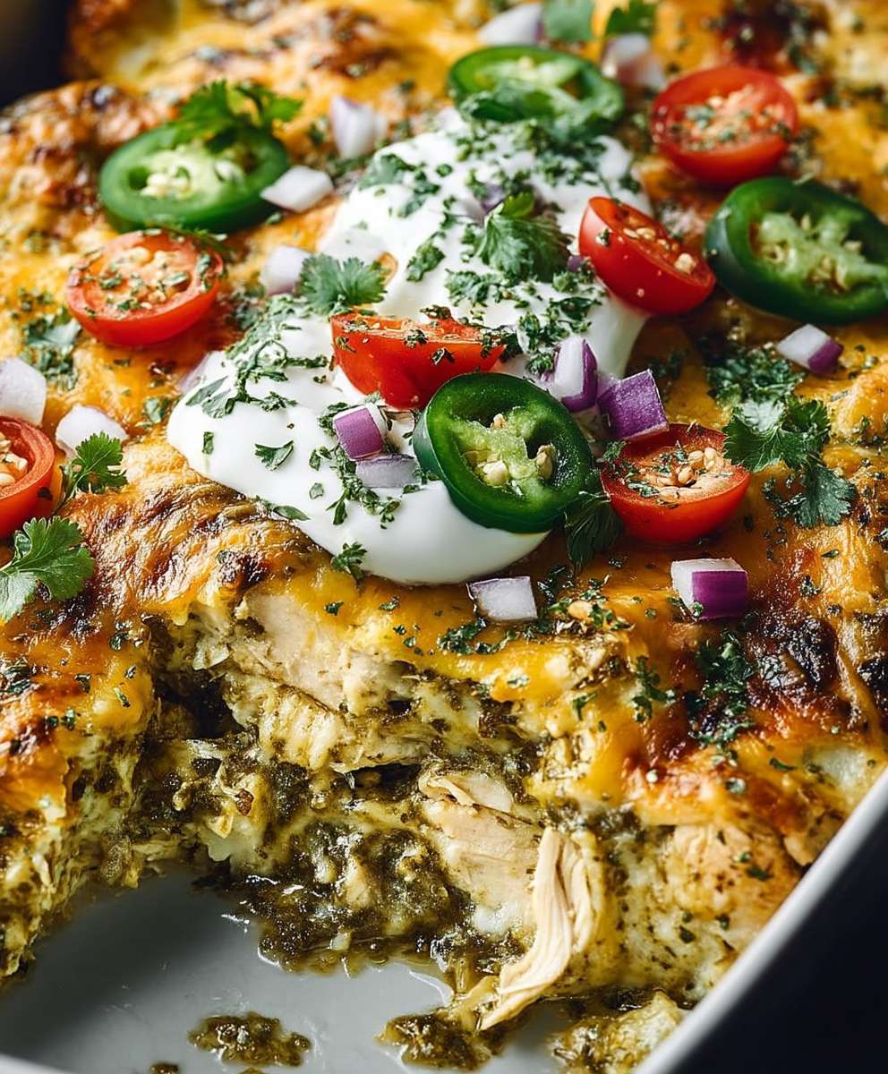 Salsa Verde Chicken Casserole