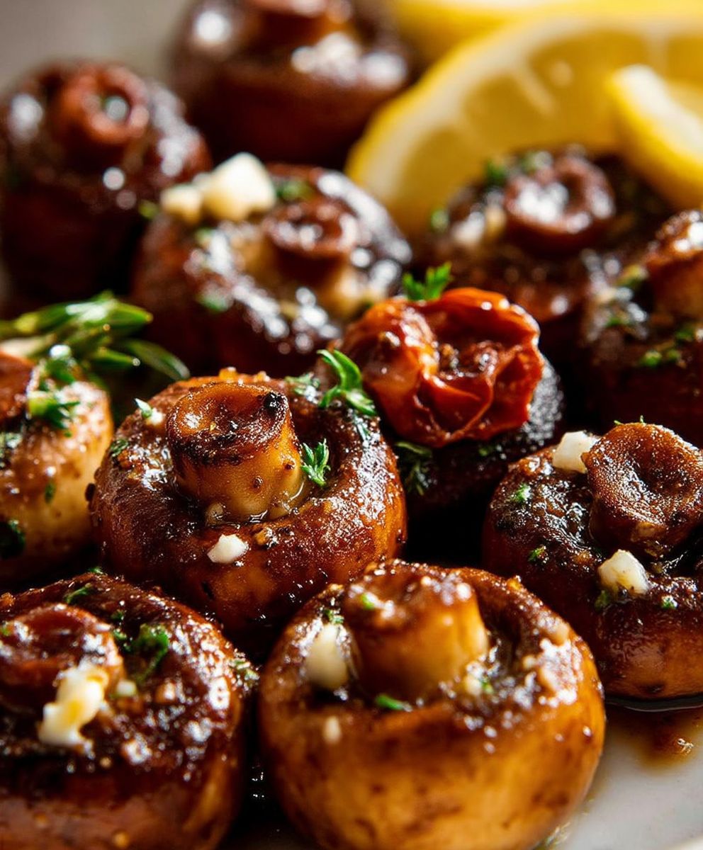 Garlic Butter Roasted Mushrooms