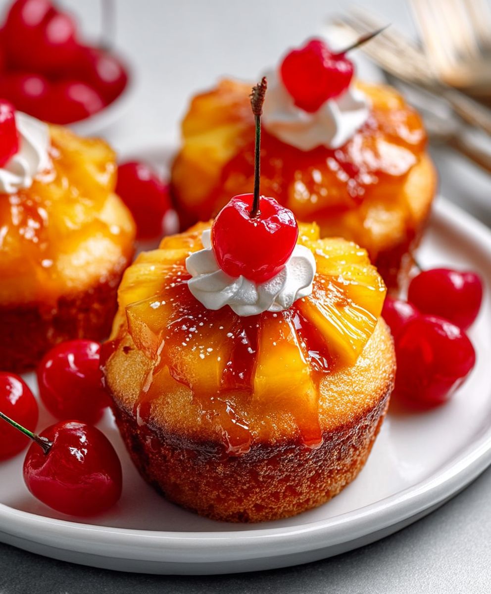 Pineapple Upside Down Cupcakes