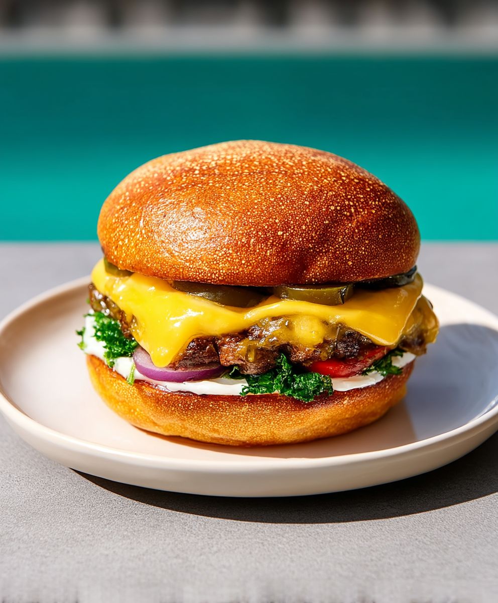 Green Chile Cheeseburger