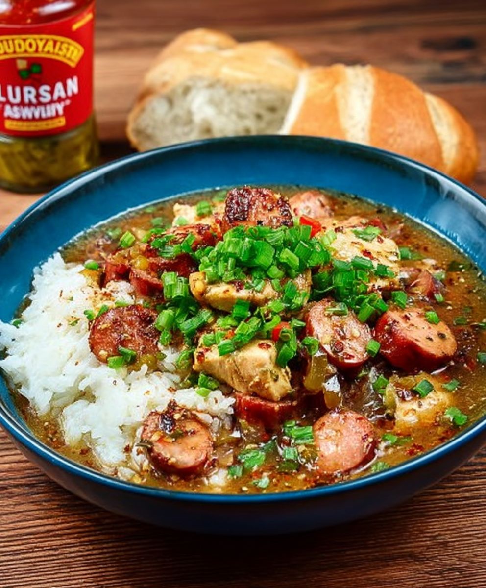 Chicken and andouille gumbo