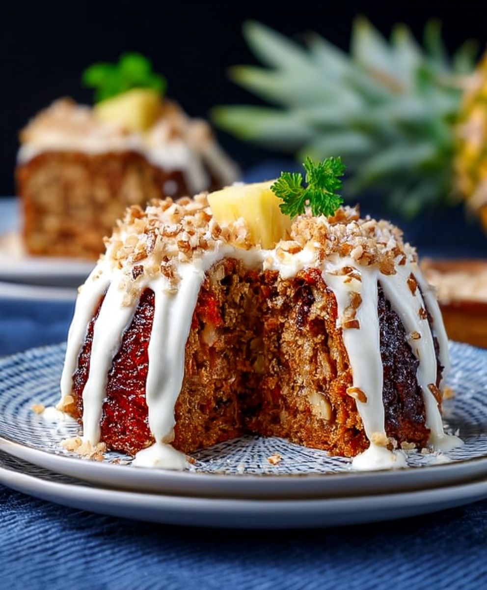Pineapple walnut cake