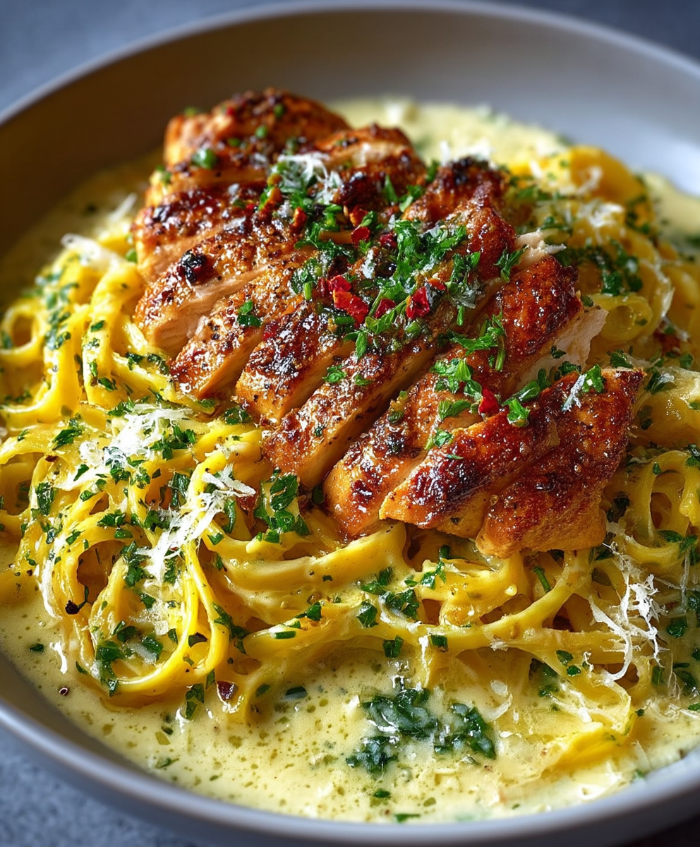 Garlic Butter Chicken Linguine