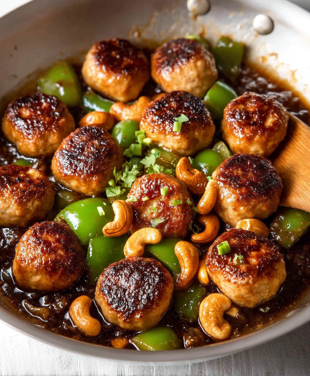 Cashew Chicken Meatballs