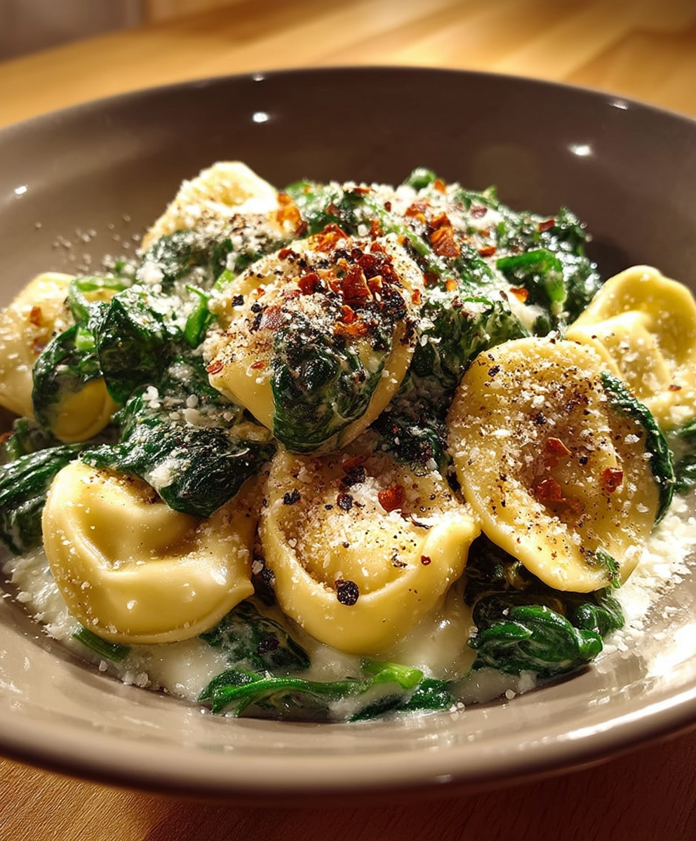 Creamy Lemon Spinach Tortellini
