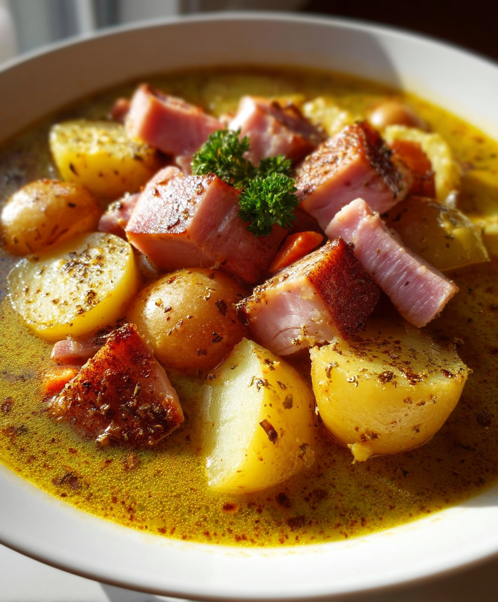 Slow Cooker Ham Potatoes