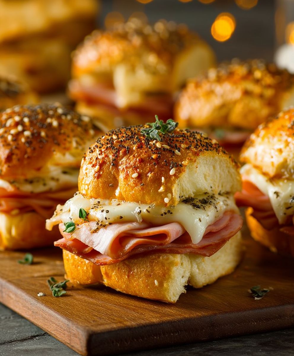 Ham and cheese sandwiches