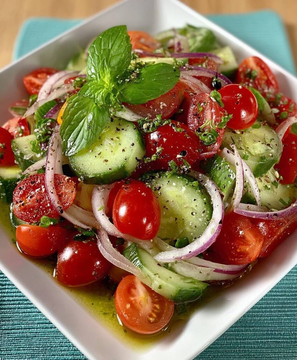 Italian Cucumber Tomato Salad