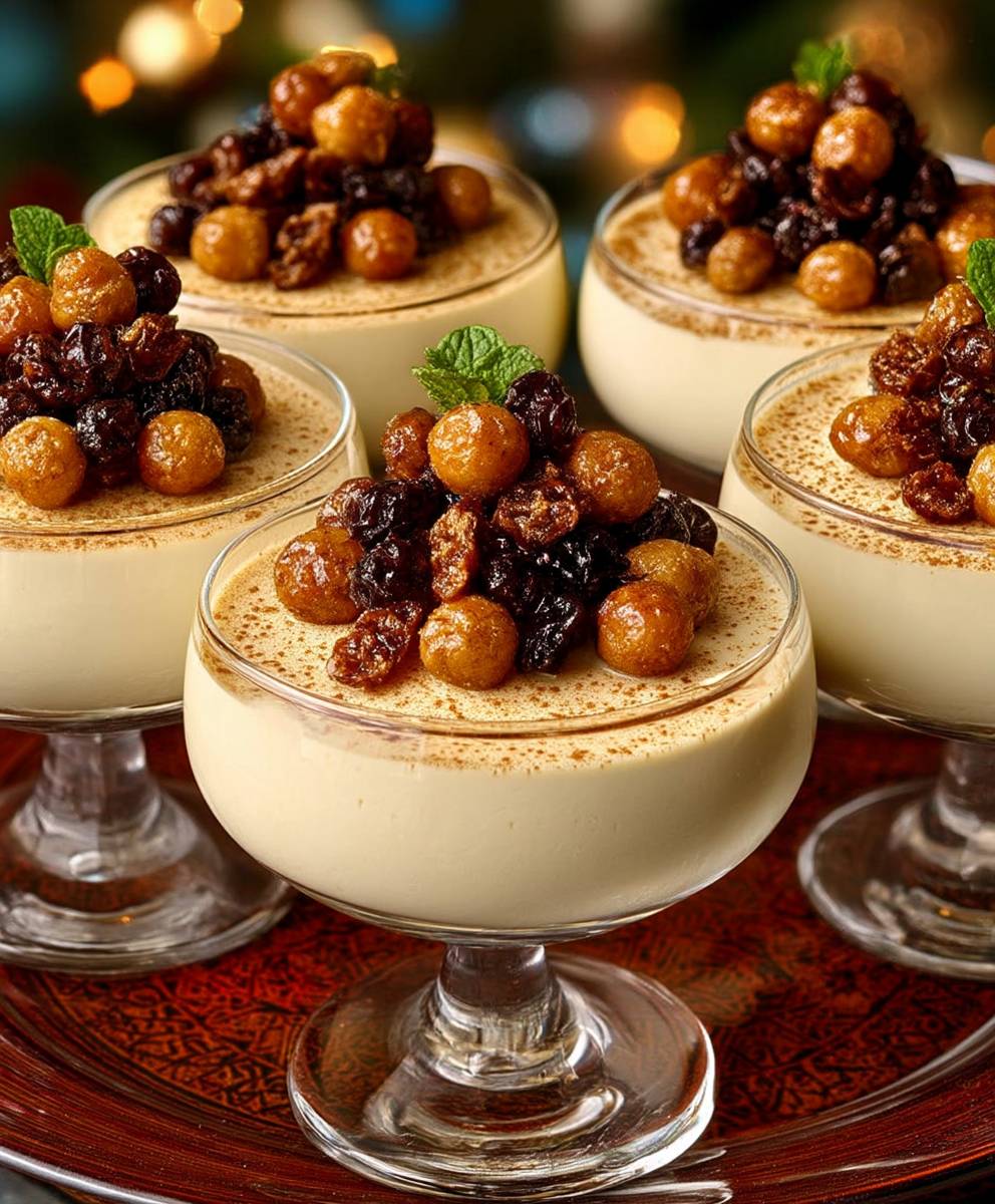 Chai Spiced Eggnog Panna Cotta