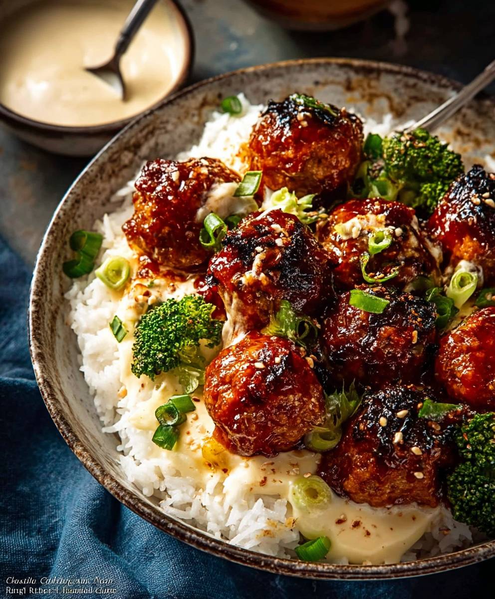 Honey Garlic Meatball Bake