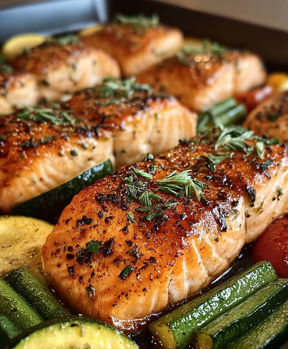Sheet Pan Salmon Veggies