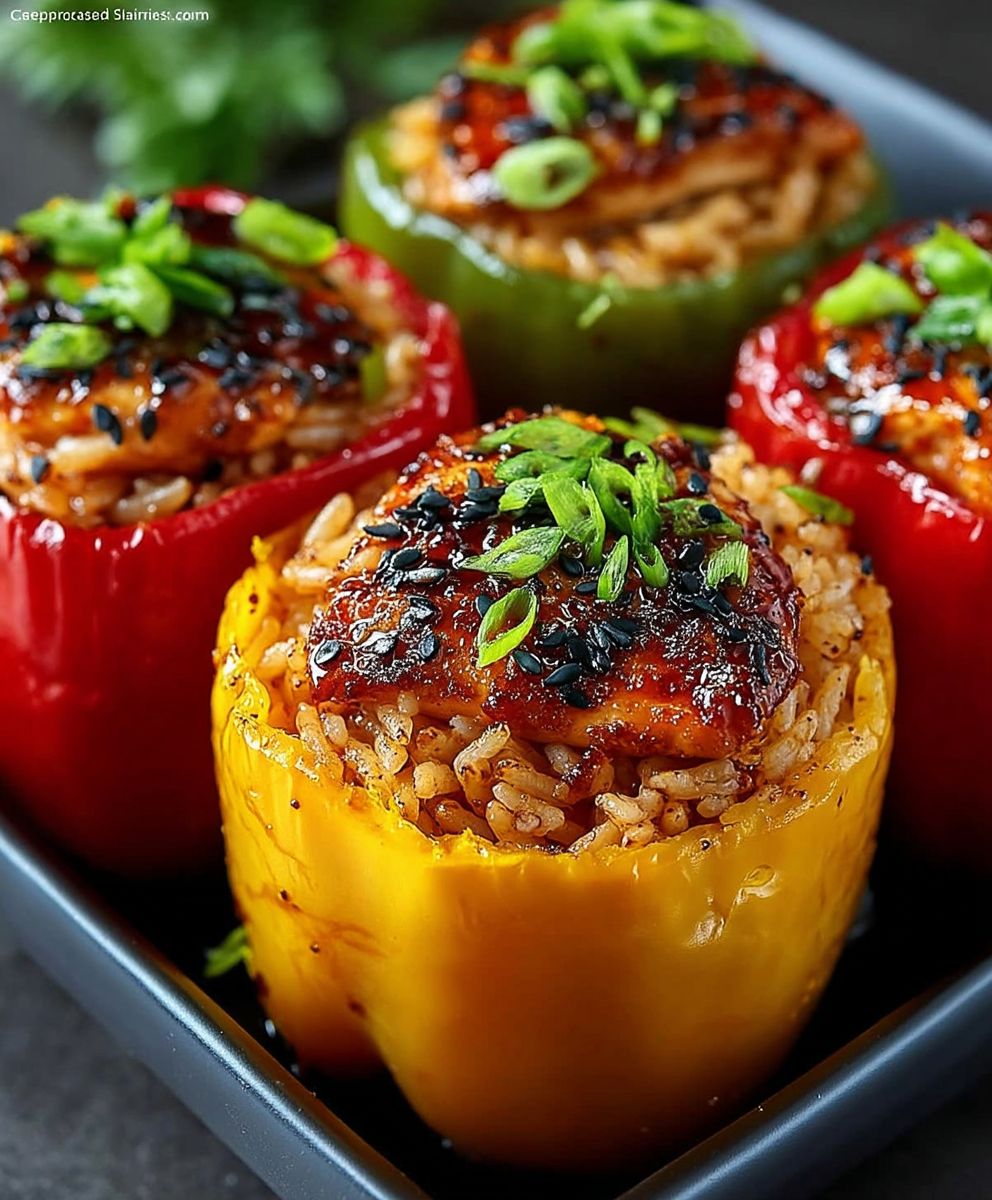 Teriyaki Chicken Stuffed Peppers