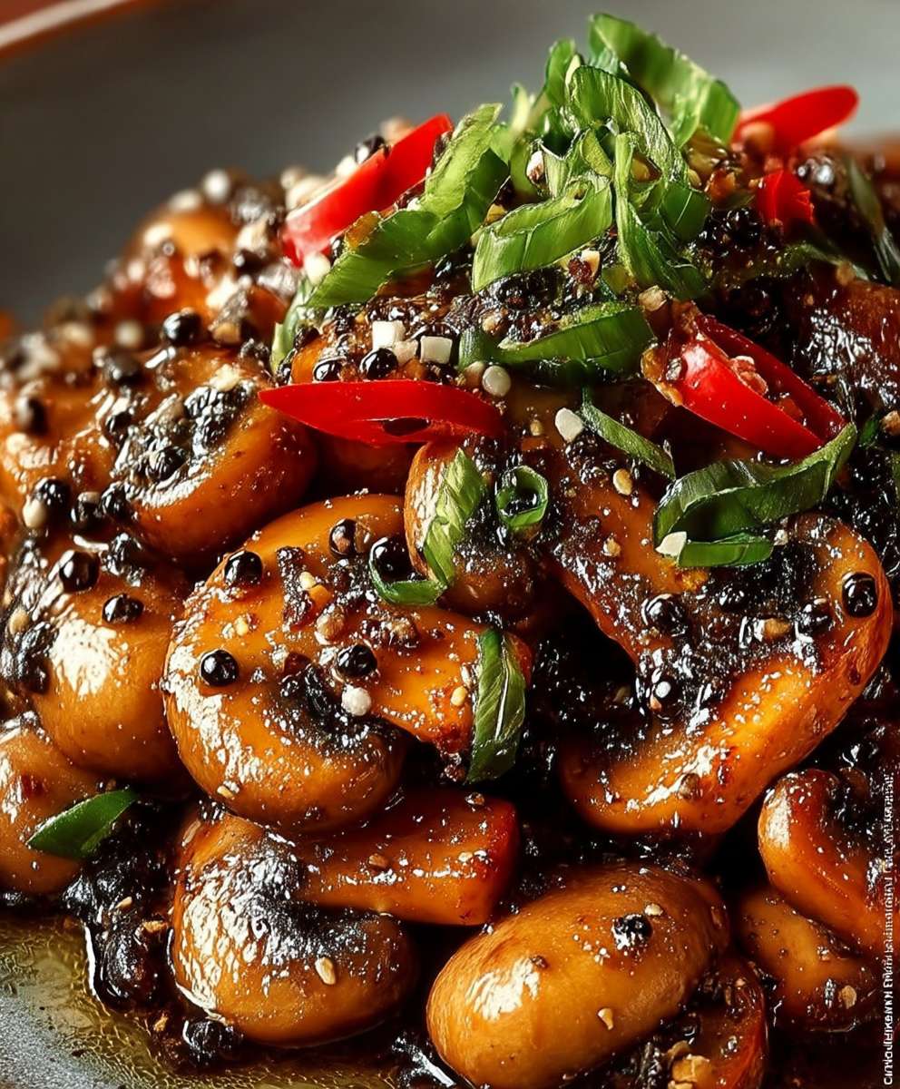 Black Pepper Chicken Mushrooms