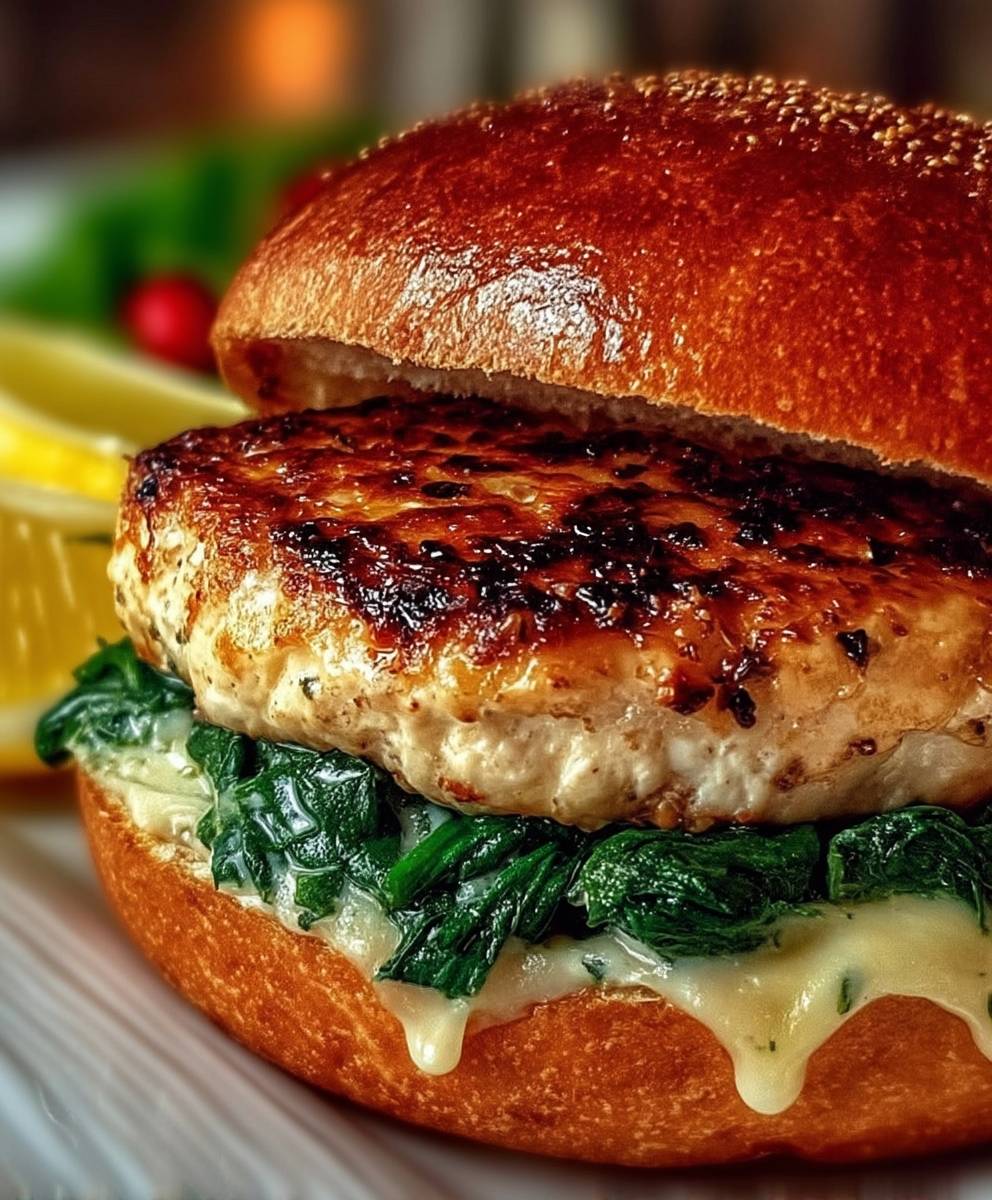 Spinach Chicken Burgers