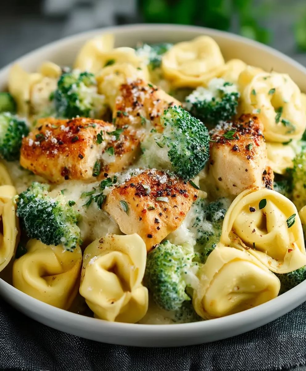 Cheesy Chicken Broccoli Tortellini