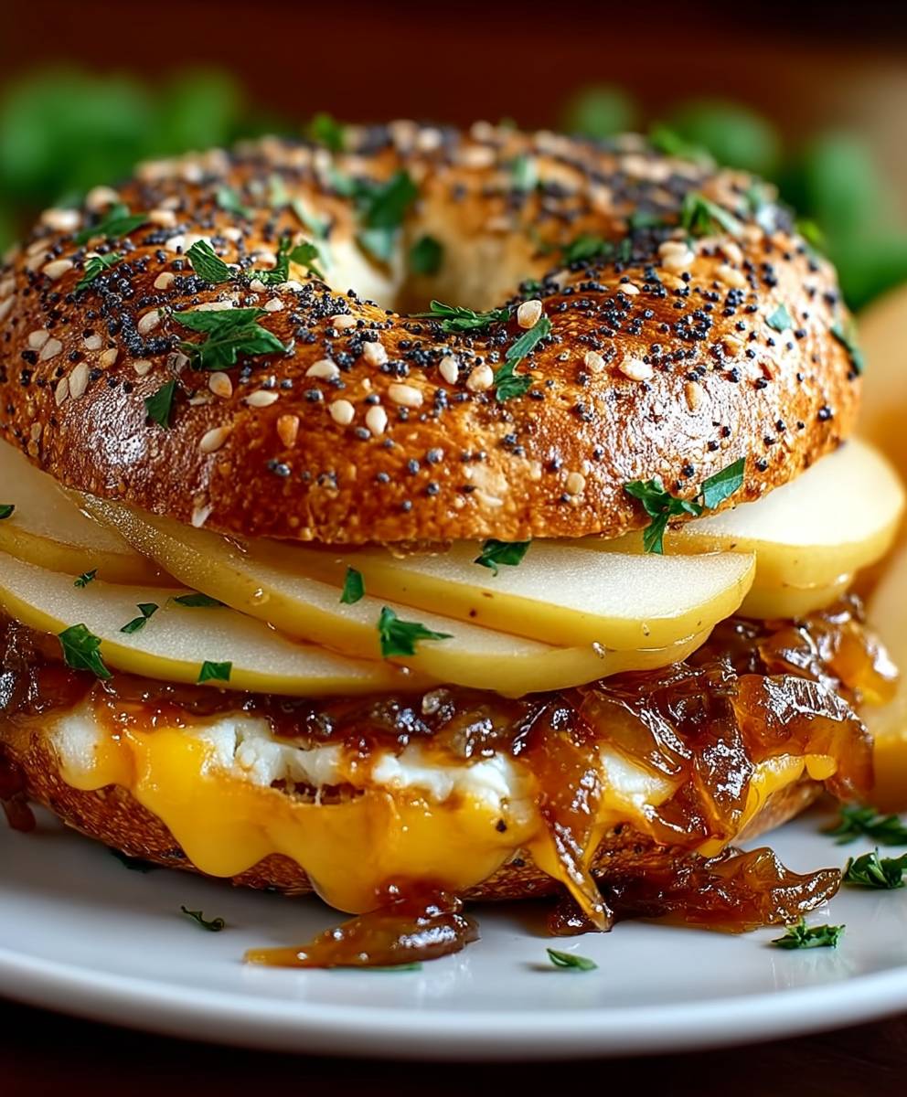 Grilled Cheese Bagel Sandwich