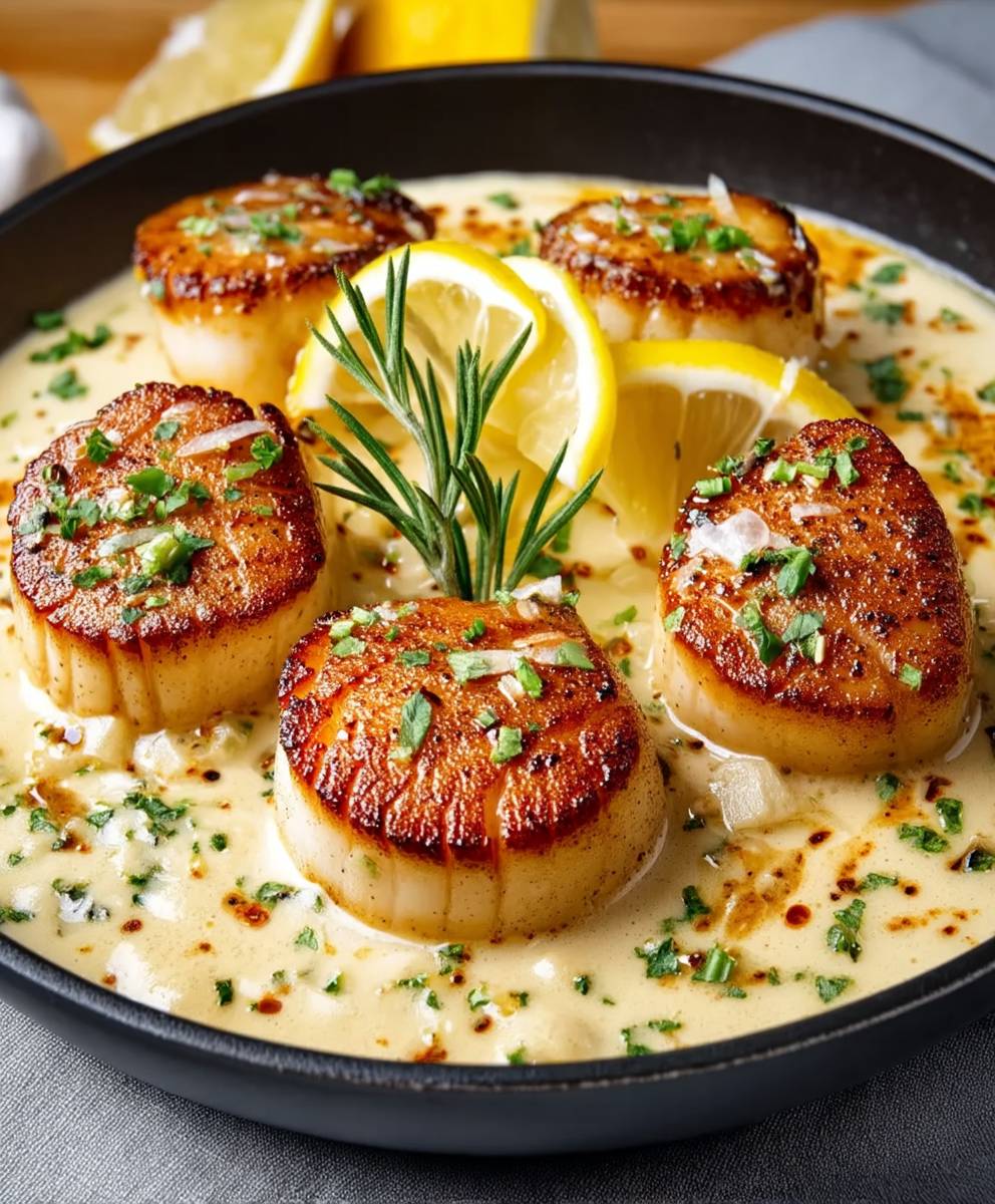 Lemon Garlic Scallops