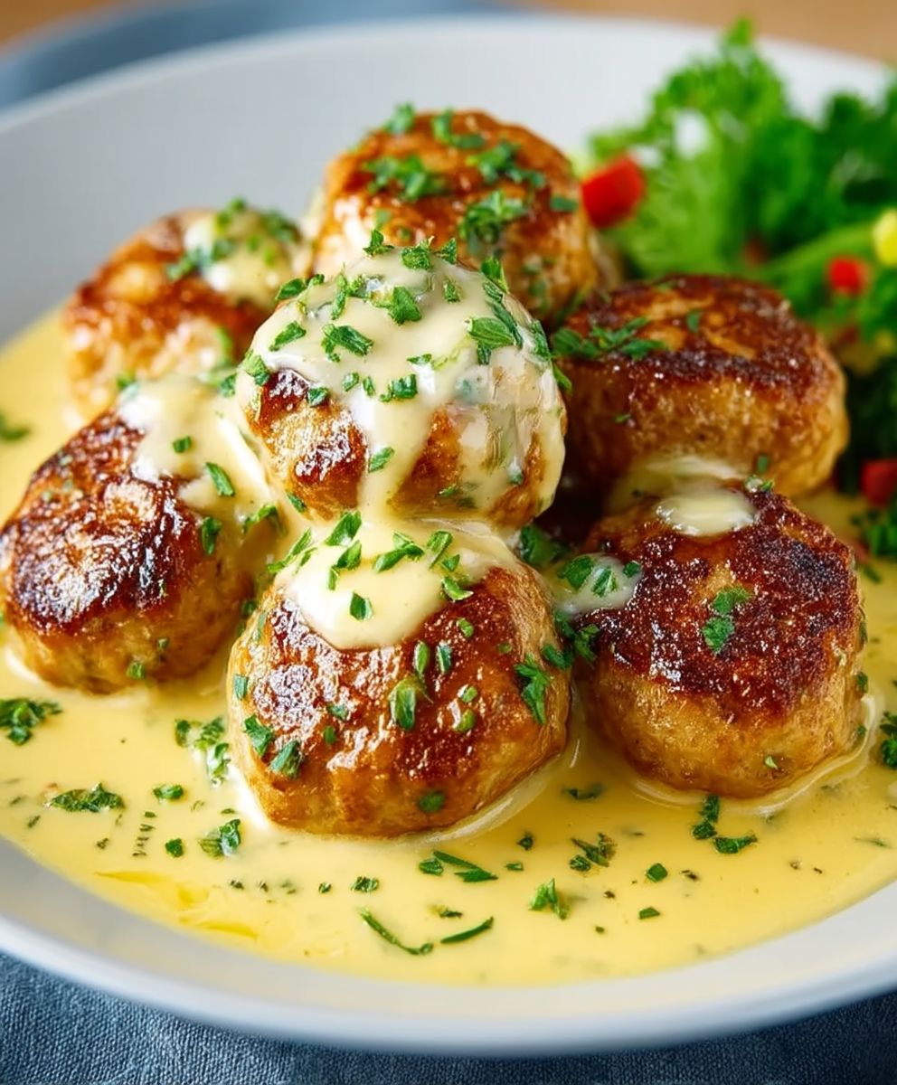 Chicken Meatballs Honey Mustard Sauce