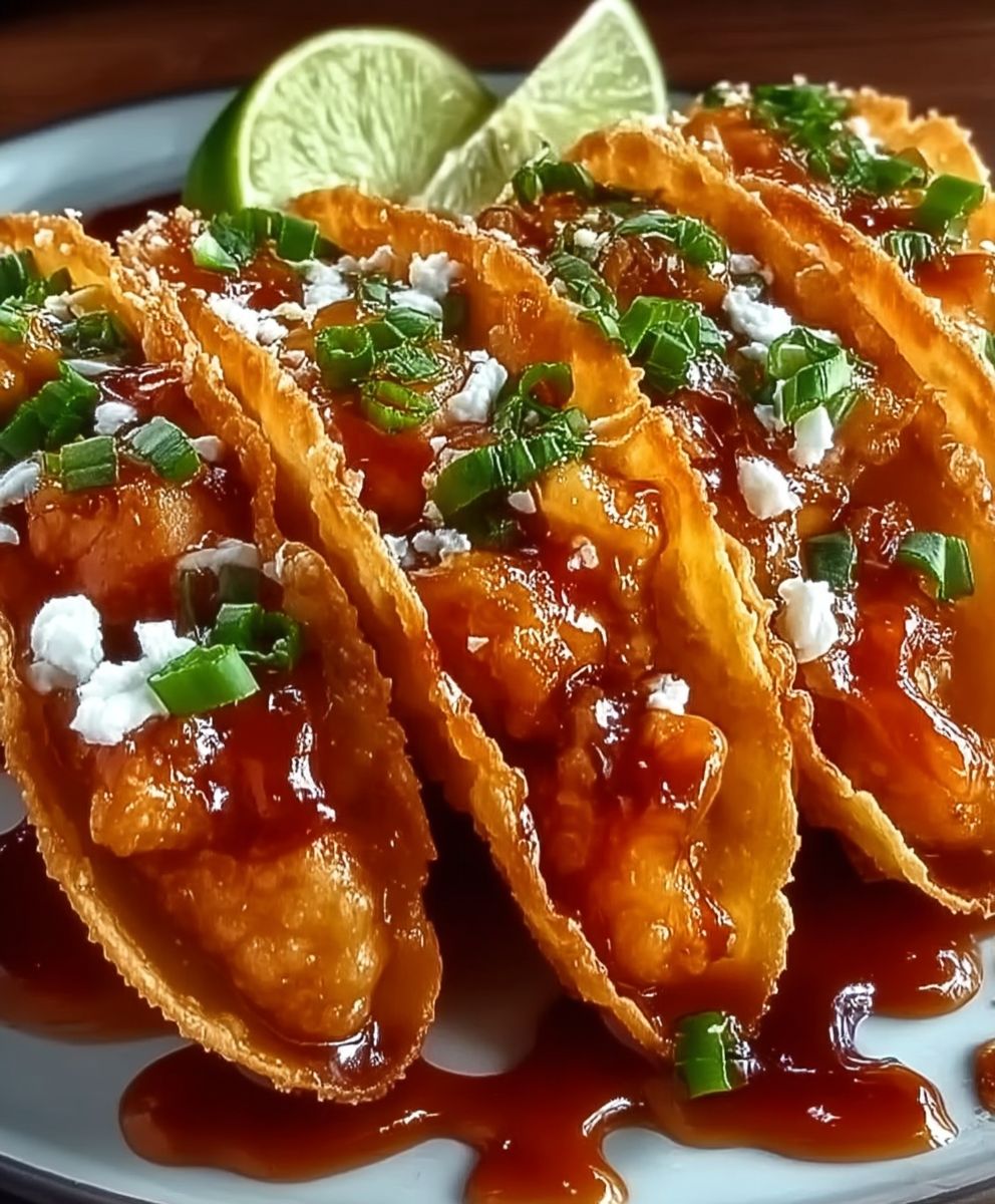 Chicken Wonton Tacos