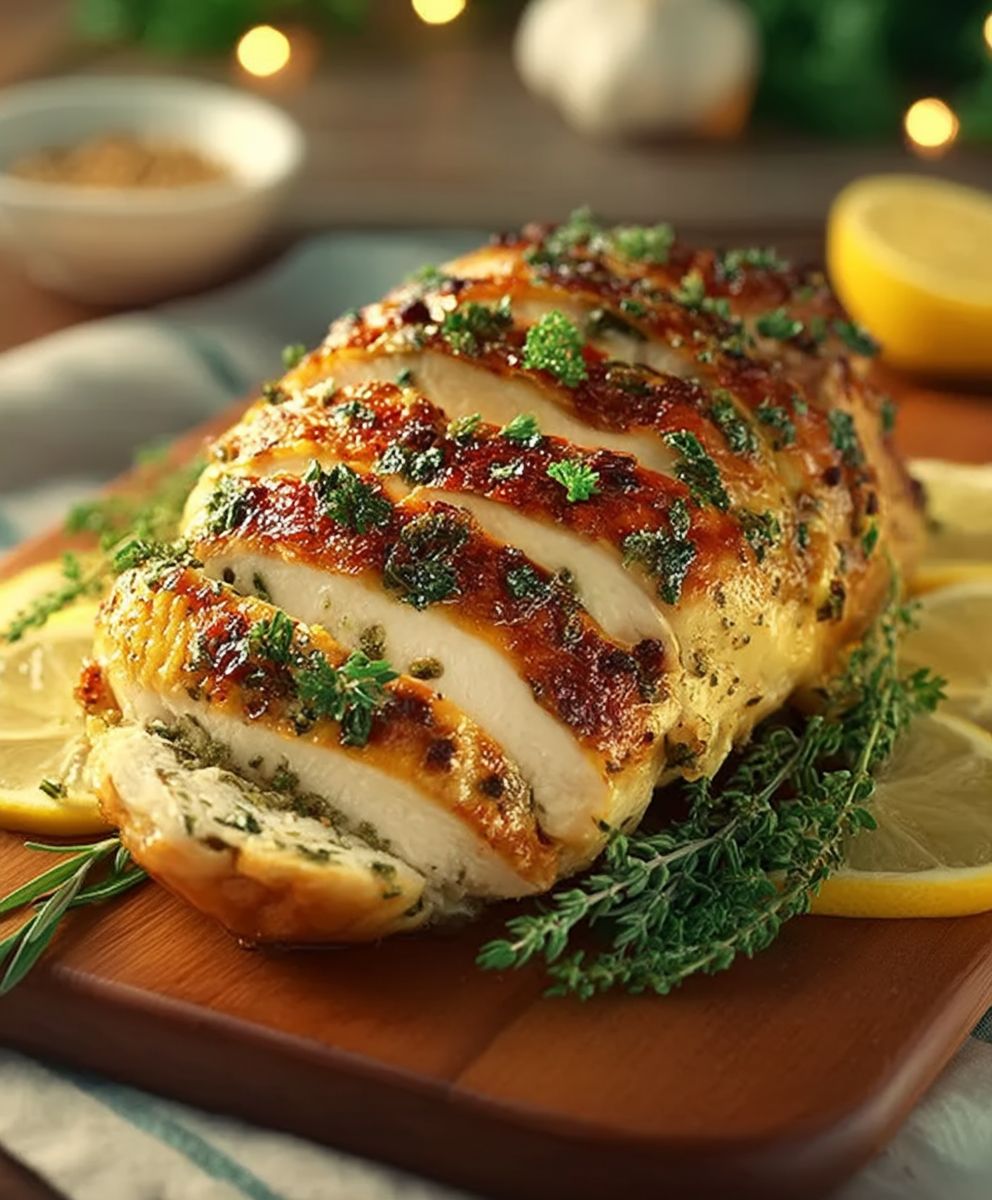 Roasted Lemon Garlic Turkey