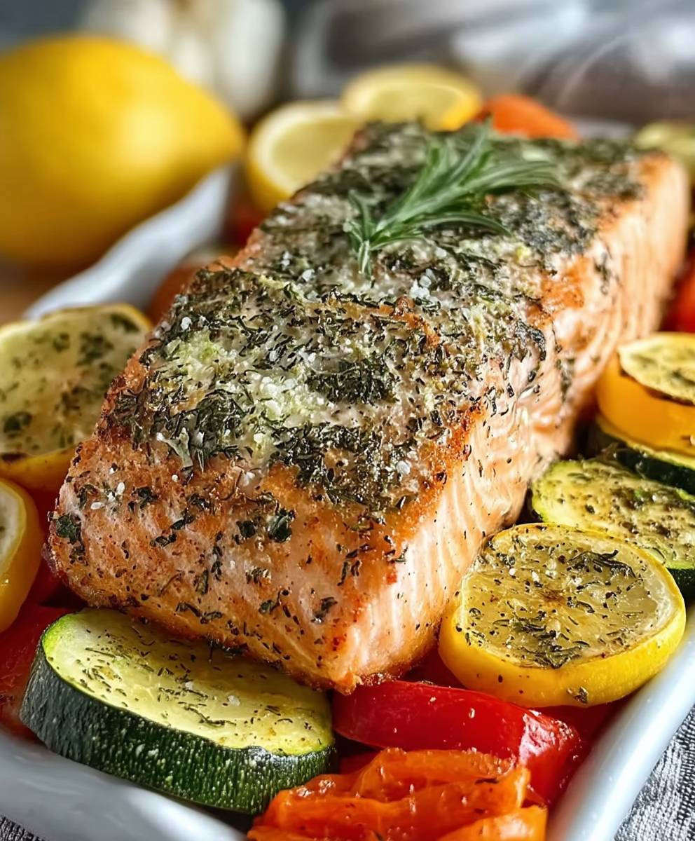 Lemon Herb Sheet Pan Salmon
