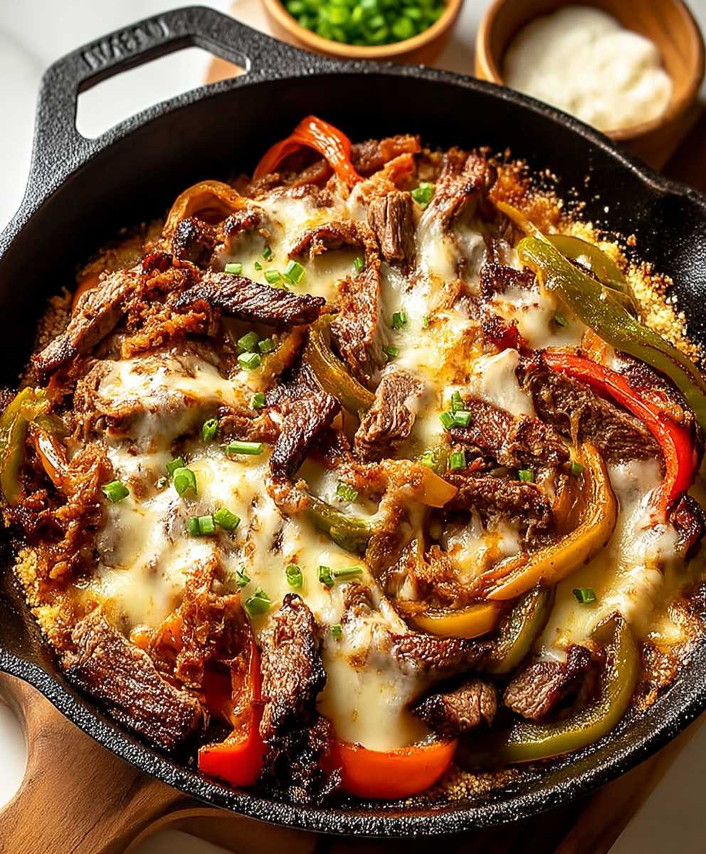 Philly Cheesesteak Skillet