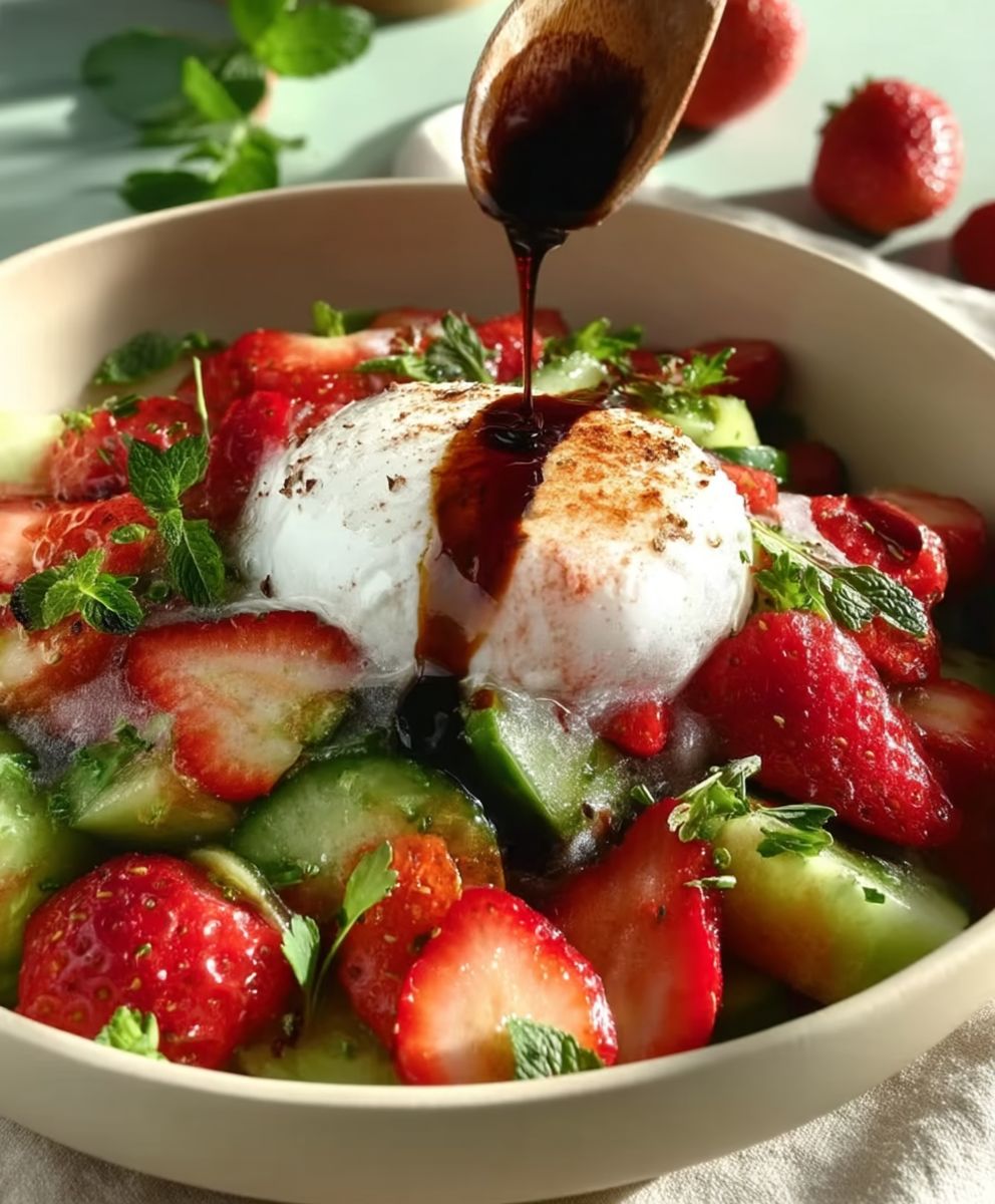 Cucumber Strawberry Salad