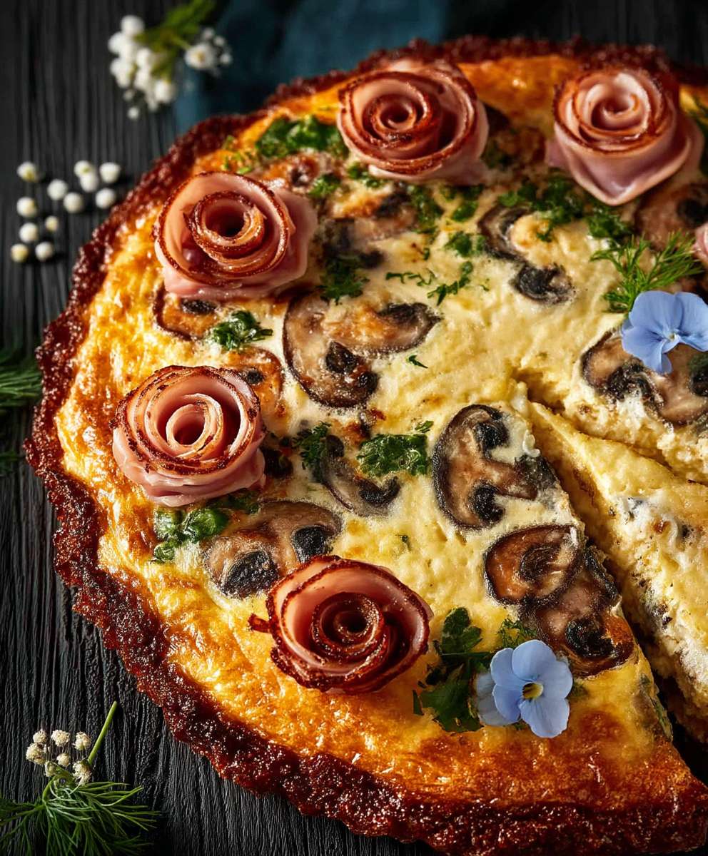 Ham Mushroom Quiche
