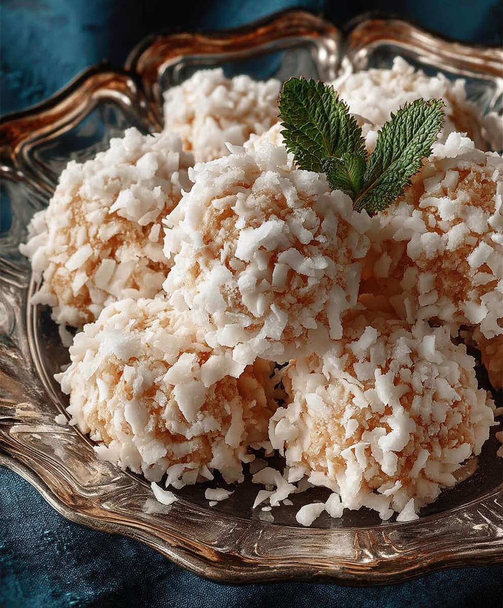 Coconut snowball cookies