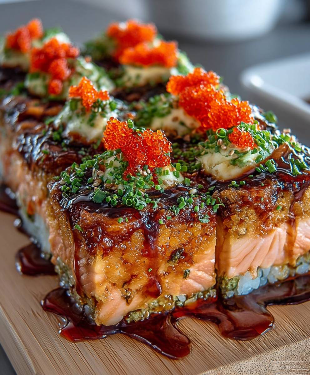 Spicy Salmon Sushi Bake