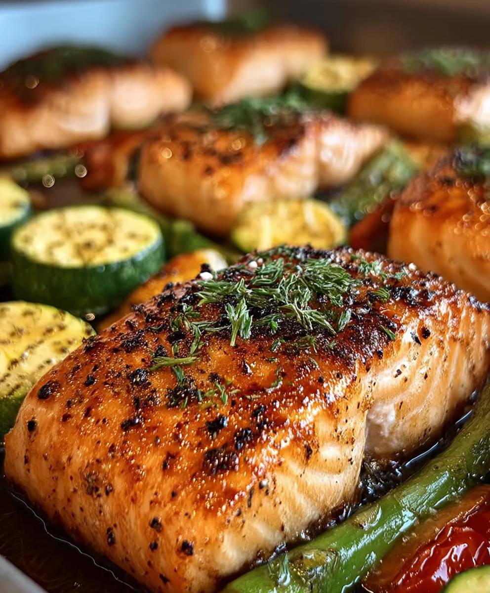 Sheet Pan Salmon Veggies
