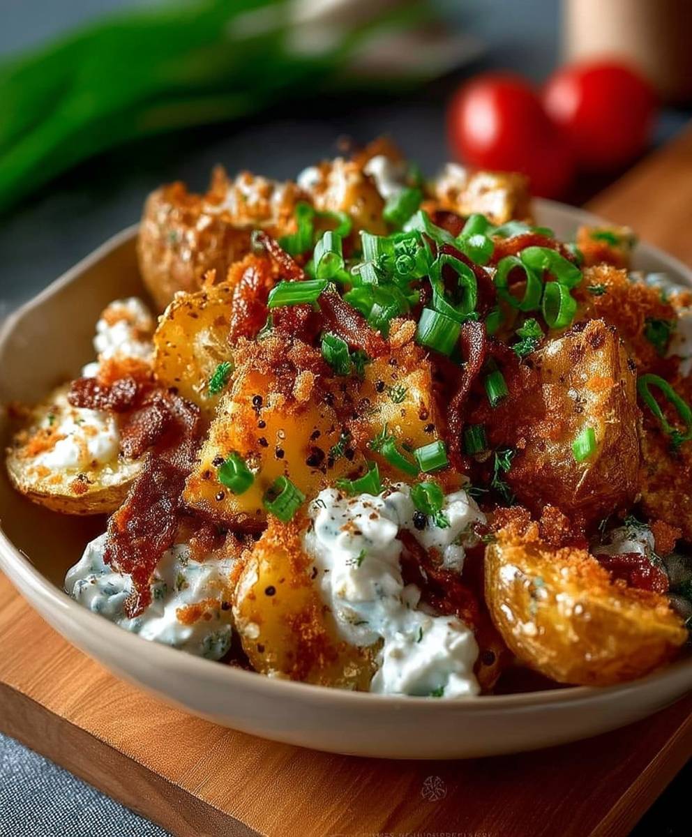Smashed potato salad