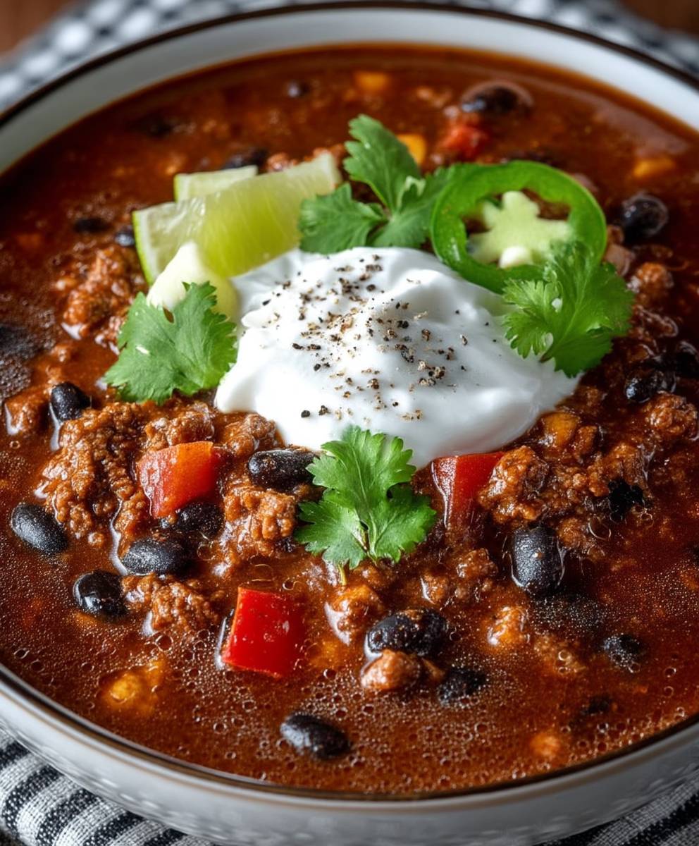 Beef Black Bean Chili