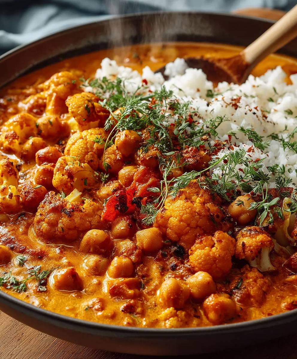 Tomato Chickpea Cauliflower Masala