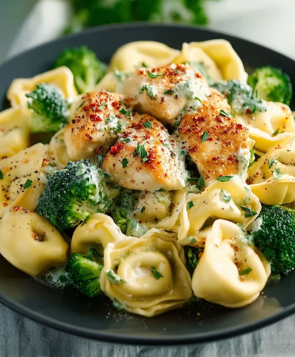 Cheesy Chicken Broccoli Tortellini