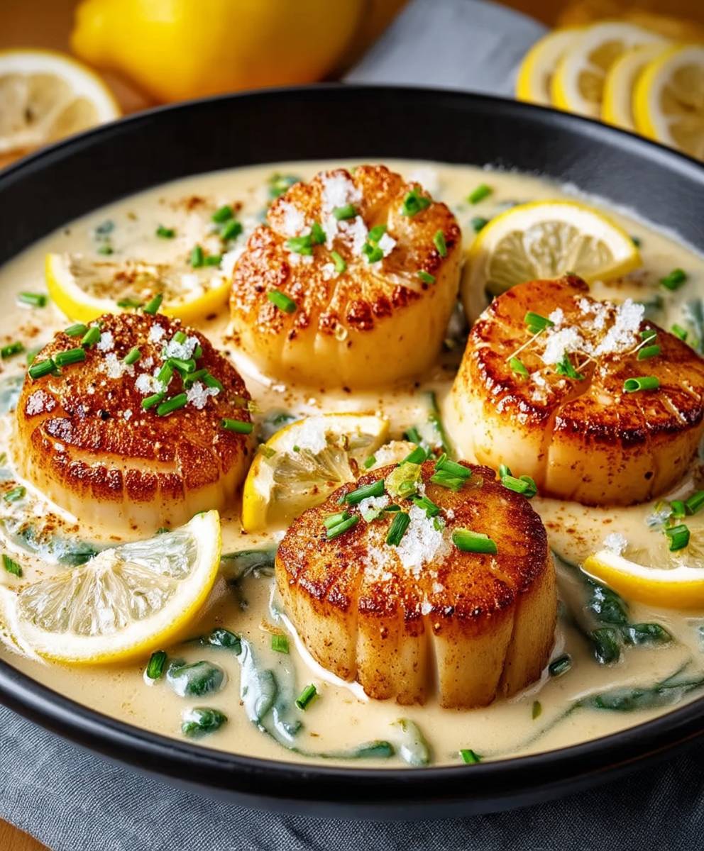 Lemon Garlic Scallops