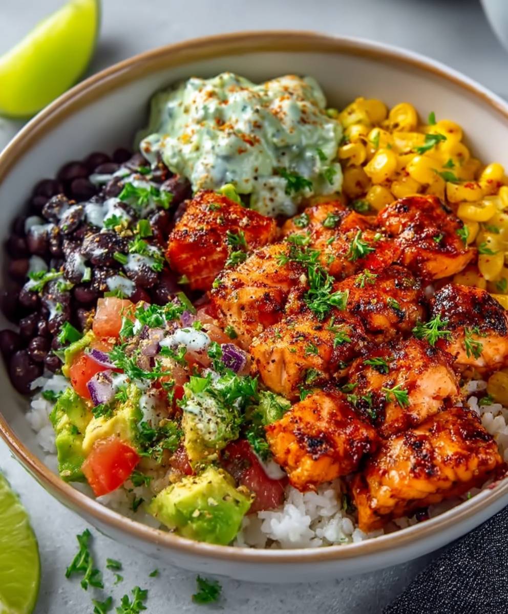 Salmon Burrito Bowl