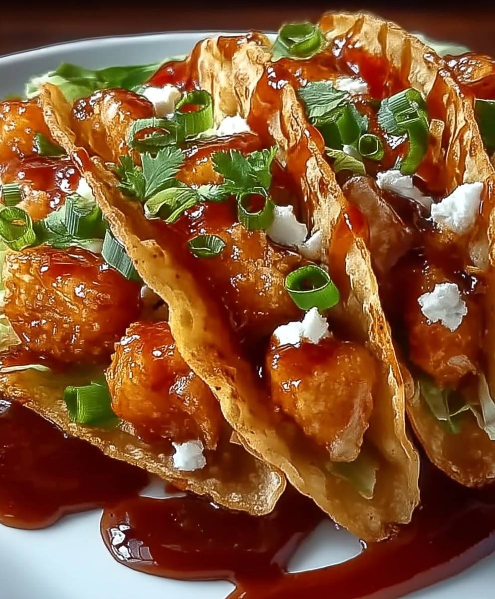 Chicken Wonton Tacos