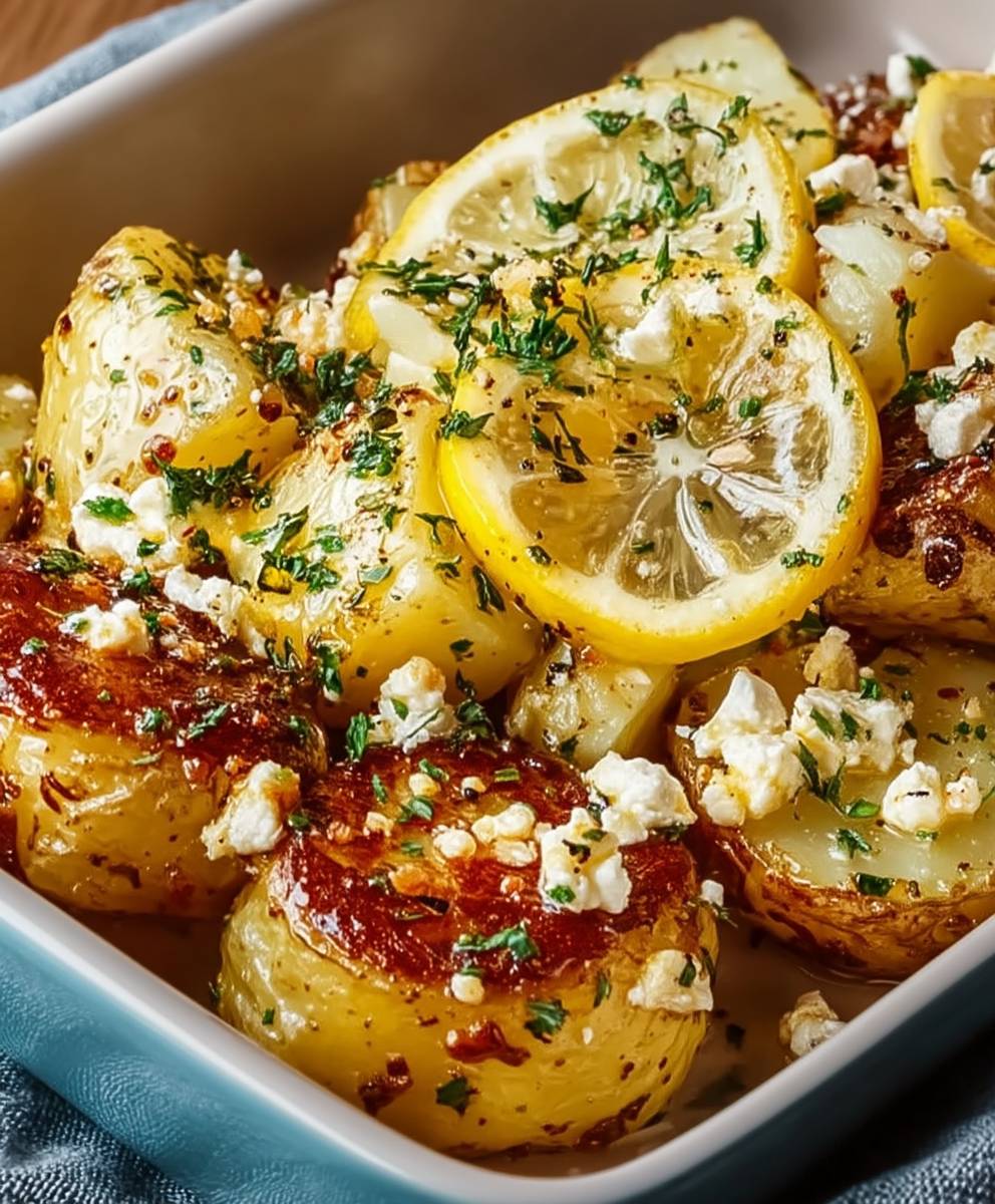 Baked Feta Potatoes Lemon