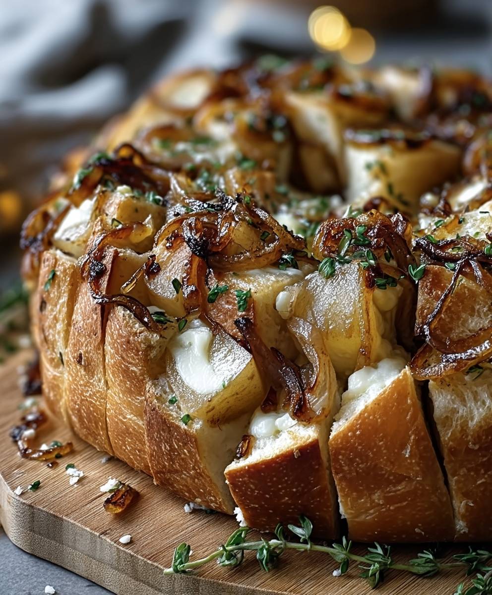 Brie pull apart bread