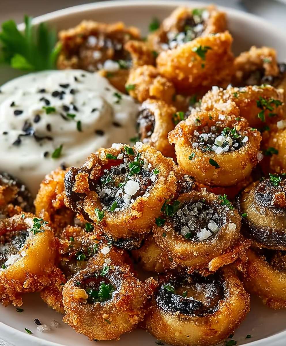 Air Fryer Ranch Mushrooms