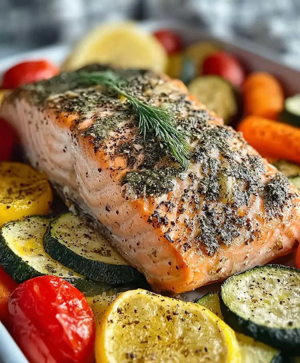 Lemon Herb Sheet Pan Salmon