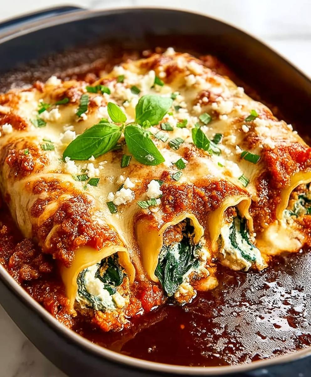 Spinach Ricotta Cannelloni