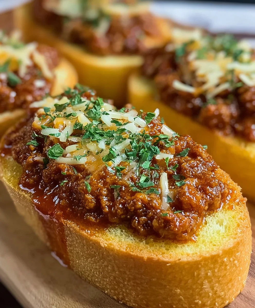 Ultimate Sloppy Joes Garlic Bread: Cheesy, Meaty Delight