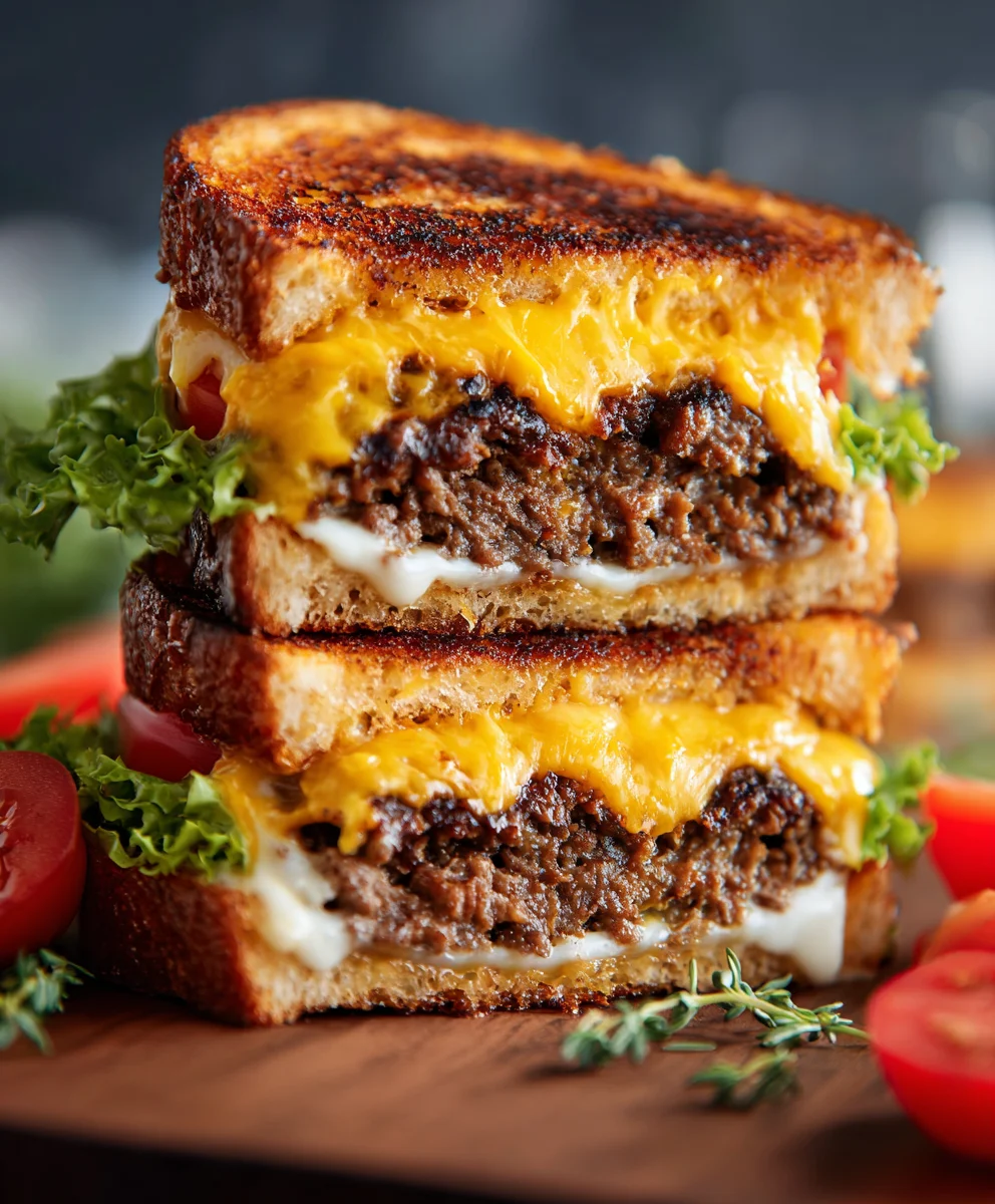 Perfect Smash Burger Grilled Cheese: Juicy Beef & Cheese