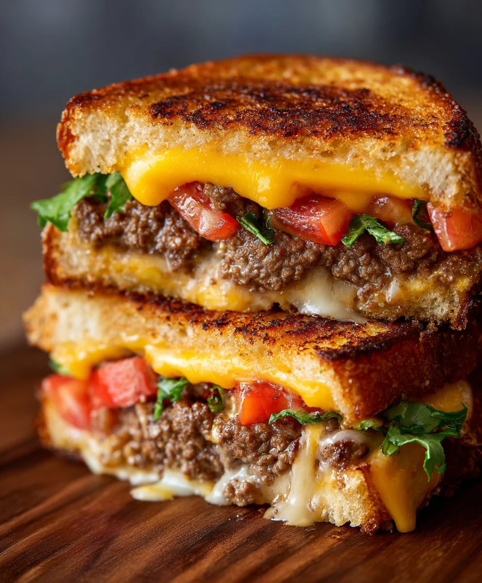 Epic Smash Burger Grilled Cheese: Melty, Cheesy & Flavorful