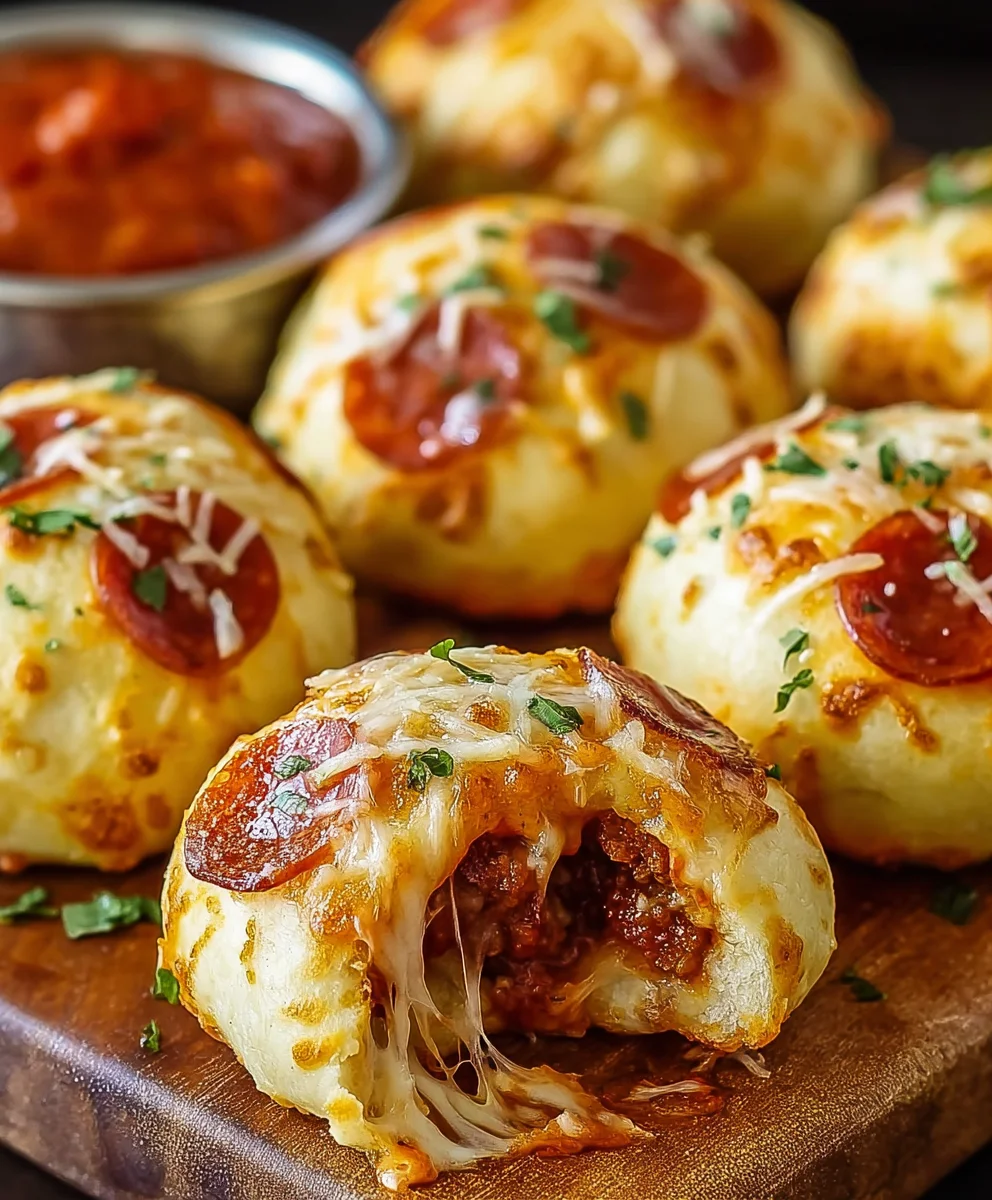 Mouthwatering Cheesy Beef Pepperoni Pizza Bombs Recipe