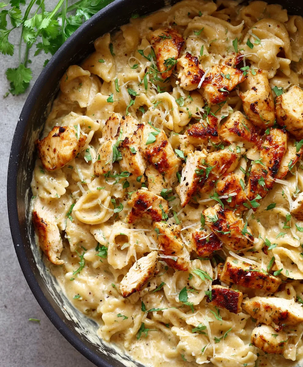 Creamy Chicken Garlic Parmesan Pasta Dinner Idea