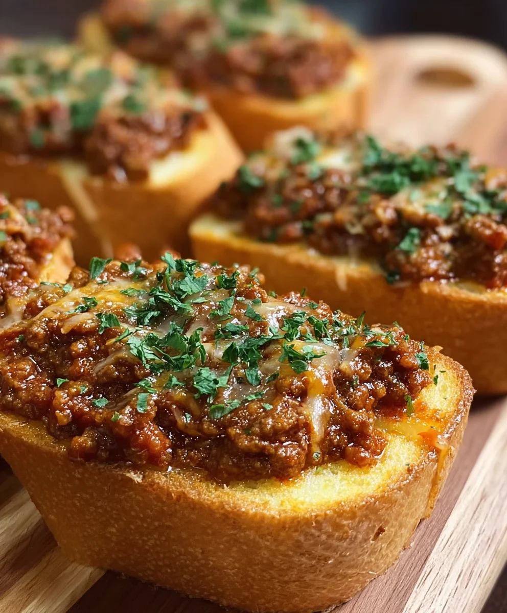 Ultimate Sloppy Joes Garlic Bread: Cheesy, Meaty Delight