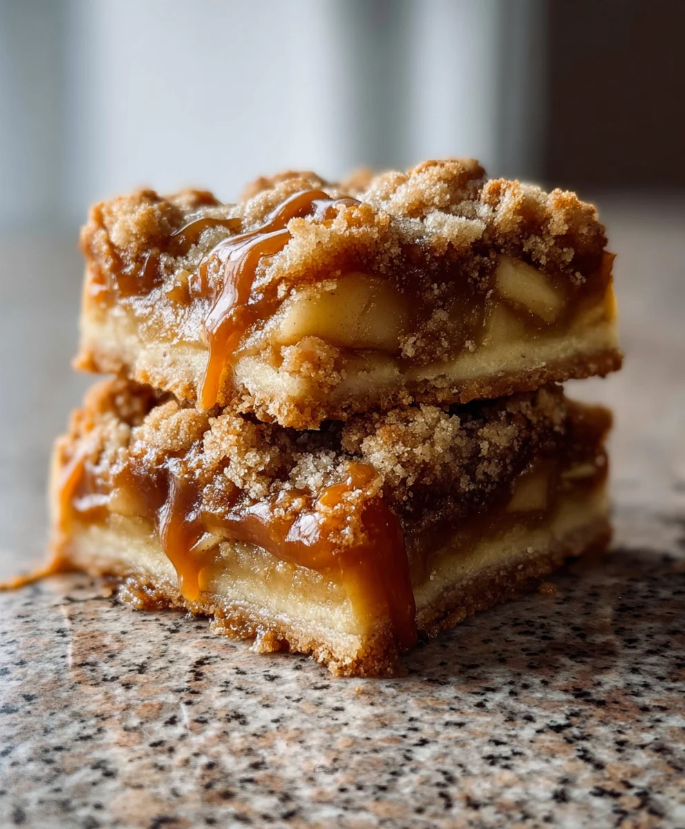 Salted Caramel Apple Crumble Bars: Perfect Fall Treat!